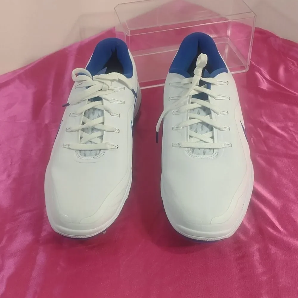 Nike Mens SZ 9 React Vapor 2 Golf Shoes White Blue BV1135-102 NWOB.